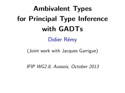 GADTs - Ambivalent types