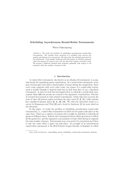 Scheduling Asynchronous Round-Robin Tournaments