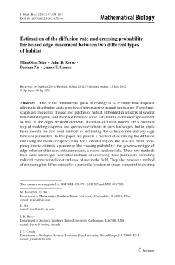 Mathematical Biology - Southern Illinois University