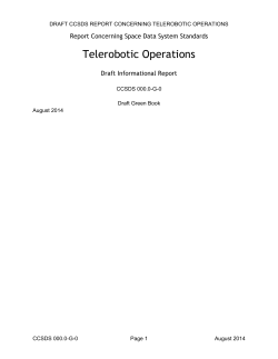 3.2. Telerobotic Operations Services - ccsds cwe