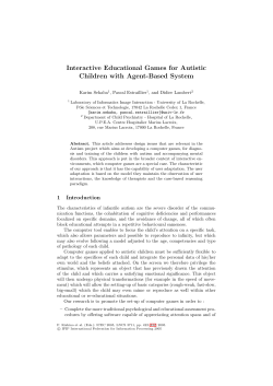 Interactive Educational Games for Autistic Children with Agent