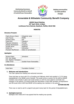 DRAFT ANCBC Board Meeting 28th April 2016, 6.30pm Lochhouse