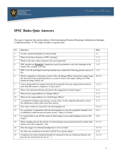 IPSC Rules Quiz Answers - International Practical Shooting