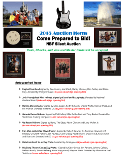 2015 Auction Items Come Prepared to Bid!