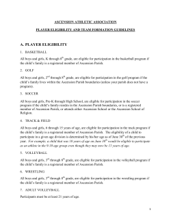 a. player eligibility - Ascension Athletic Association