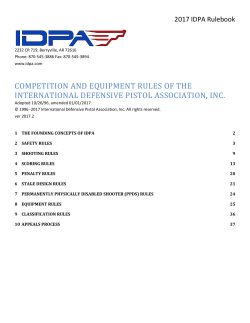 competition and equipment rules of the international defensive pistol