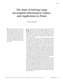 AI Magazine - Carnegie Mellon School of Computer Science