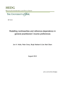 Modelling nonlinearities and reference