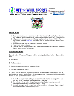 Roster Rules Tournament Rules