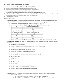 MA/CSSE 474 Day 11 Announcements and - Rose