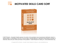 PowerPoint Instructions for Knowdell Motivated Skills Card Sort