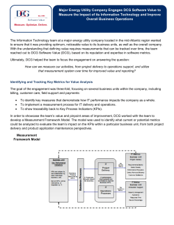 Major Energy Utility Company Engages DCG Software Value to