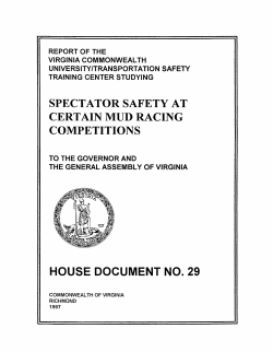 SPECTATOR SAFETY AT CERTAIN MUD RACING COMPETITIONS