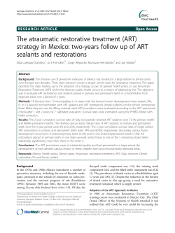 The atraumatic restorative treatment (ART) strategy in Mexico: two