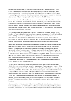 International Bremia Evaluation Board Workshop