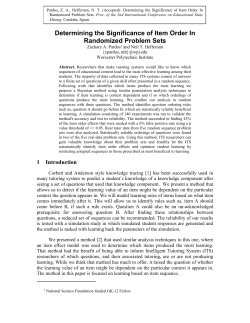 Formatting Instructions for Educational Data