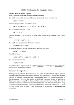 CS1260 Mathematics for Computer Science