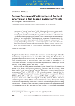 Second Screen and Participation: A Content Analysis on a Full