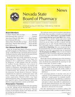 News Nevada State Board of Pharmacy