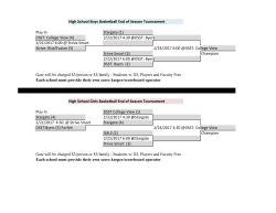 High School Boys Basketball End of Season Tournament Play In