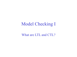 Model Checking I