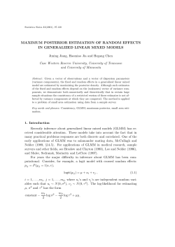 maximum posterior estimation of random effects in generalized