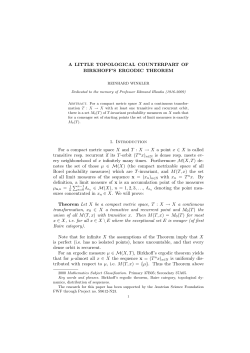 A LITTLE TOPOLOGICAL COUNTERPART OF BIRKHOFF`S
