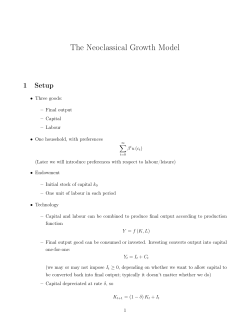 The Neoclassical Growth Model
