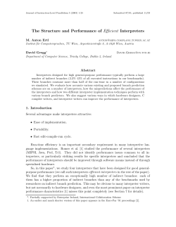 The Structure and Performance of Efficient Interpreters