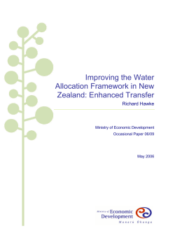 Improving the Water Allocation Framework in New Zealand