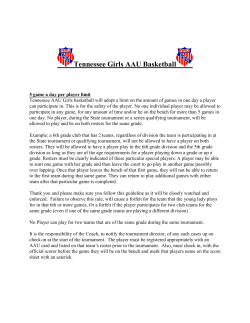 5 game a day per player limit - Tennessee AAU Girls Basketball