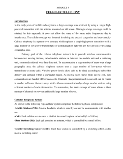 cellular telephony -part1