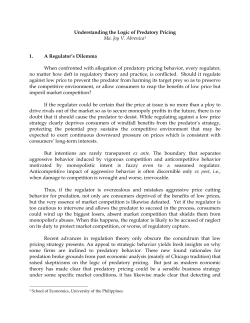 Understanding the Logic of Predatory Pricing Ma. Joy V