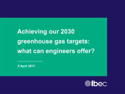 Achieving our 2030 greenhouse gas targets