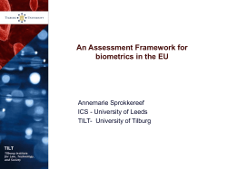 An Assessment Framework for biometrics in the EU
