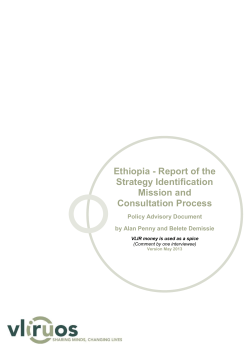 Country Identification report Ethiopia - VLIR-UOS