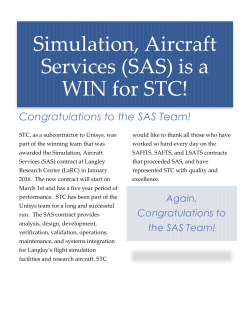 Simulation, Aircraft Services (SAS) is a WIN for STC!