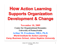 How Action Learning supports organization