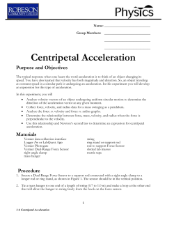Centripetal Acceleration