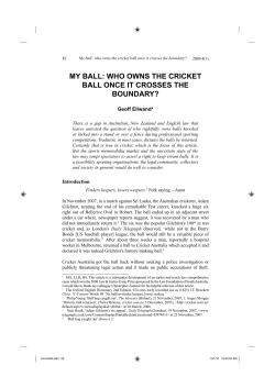 my ball: who owns the cricket ball once it crosses the