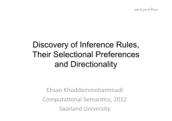 Discovery of Inference Rules, Their Selectional Preferences and
