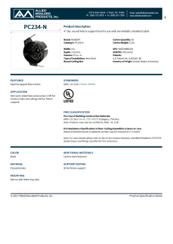 PC234-N | Ceiling Fixture Support Boxes | Allied Moulded Products