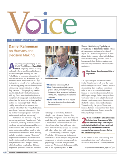 Daniel Kahneman on Humans and Decision Making - Ashworth