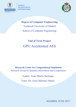 GPU Accelerated AES - Archivo Digital UPM