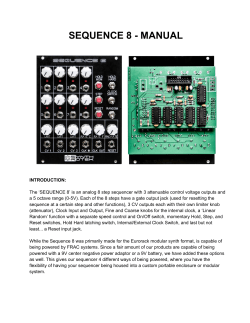 sequence 8 manual
