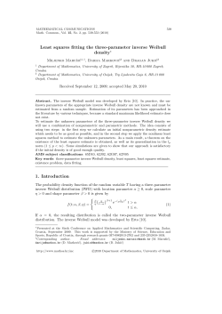 Least squares fitting the three-parameter inverse Weibull density&lowast; 1
