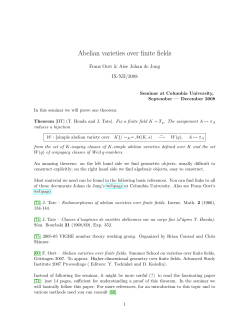 Abelian varieties over finite fields