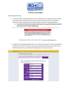 For Players: How to Register Player Registration Steps