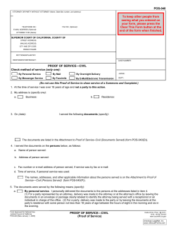 POS-040 PROOF OF SERVICE—CIVIL (Proof of Service)