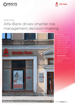 Alfa-Bank drives smarter risk management decision making
